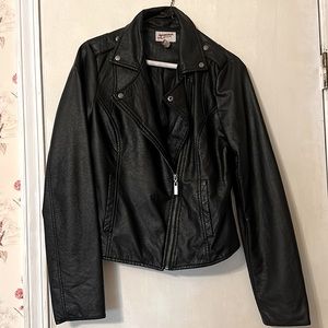 Black leather jacket